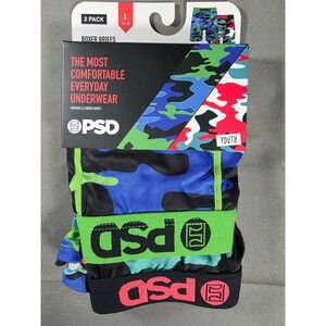 PSD Boxer briefs YOUTH L 24-26 Camo 2 PAIR no ride no rubbing no itching